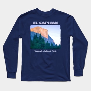 El Capitan, Yosemite Valley, Yosemite National Park, California Sunset design Long Sleeve T-Shirt